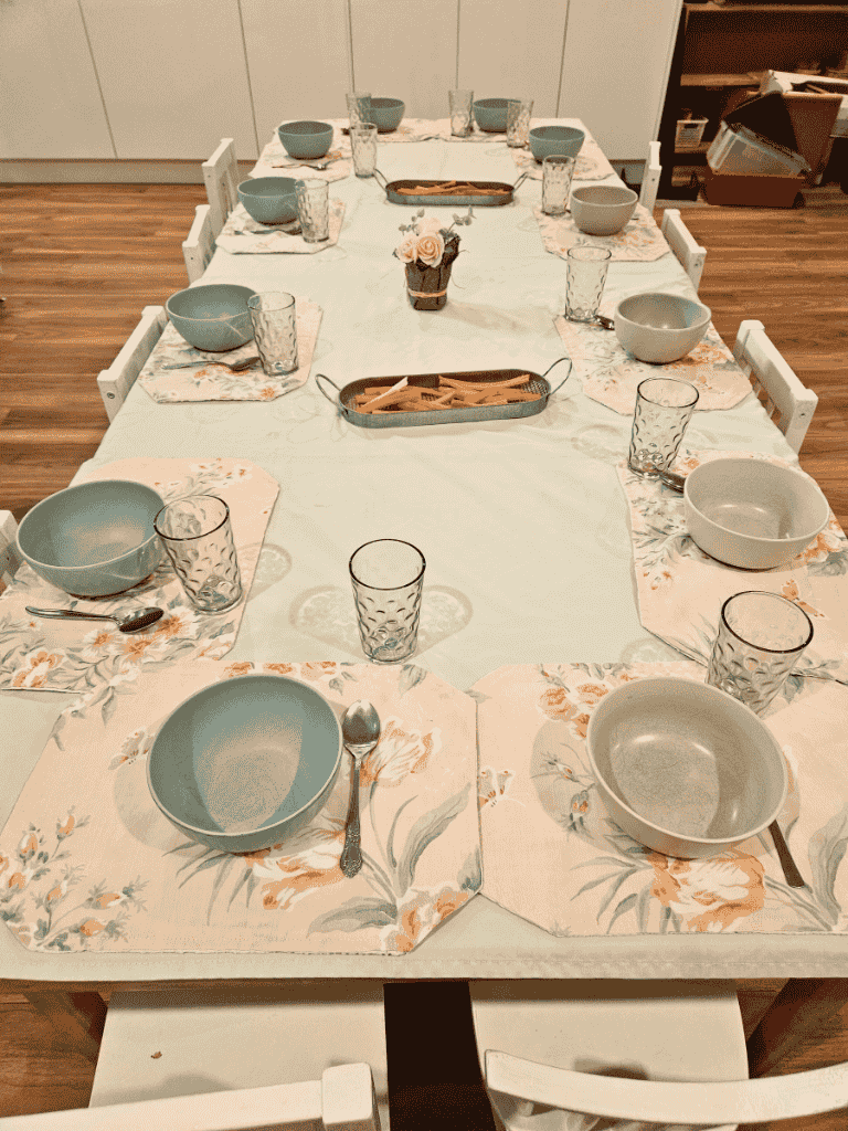 Set the table for hot lunch program